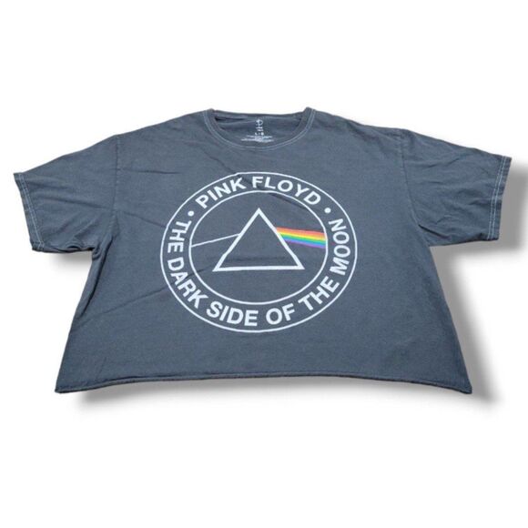 Pink Floyd Shirt Size Size Large The Dark Side Of The Moon Graphic Tee Crop Top - Picture 1 of 6